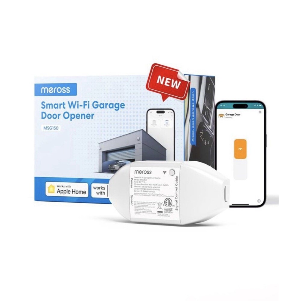 -Open Box- Meross Smart Garage Door Opener (MSG150) w/ Apple Home Alexa Google